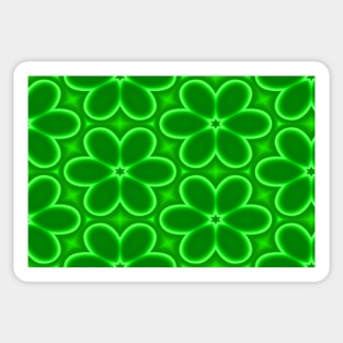 Green Floral Pattern Sticker